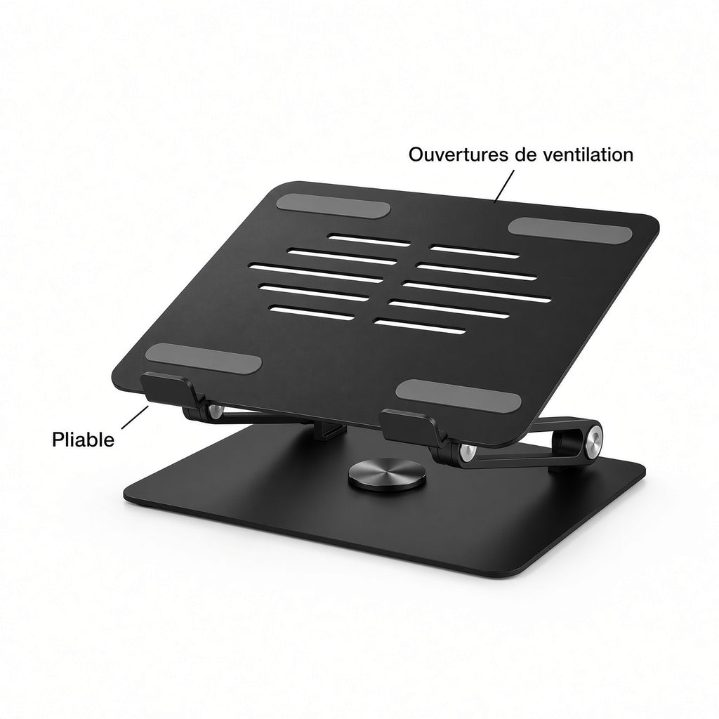 Support Ordinateur Portable Réglable et Pliable – Support Ergonomique pour Bureau