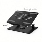 Support Ordinateur Portable Réglable et Pliable – Support Ergonomique pour Bureau