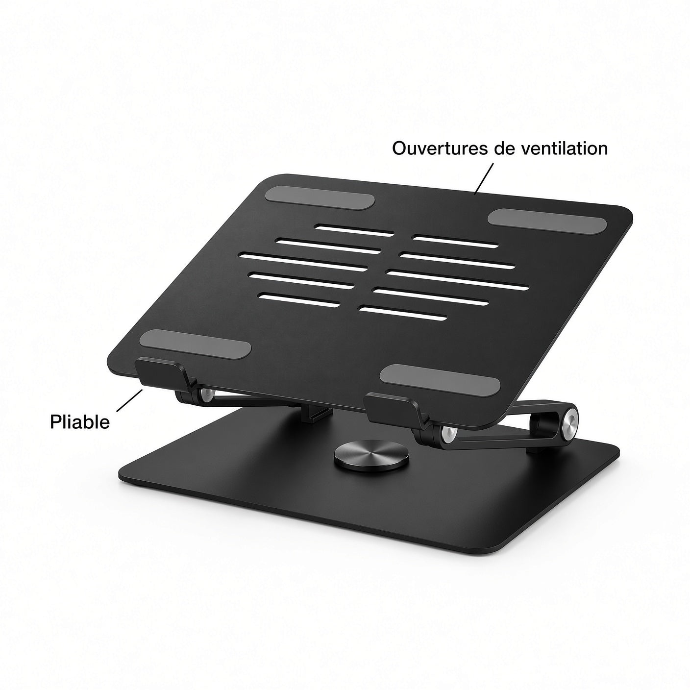 Support Ordinateur Portable Réglable et Pliable – Support Ergonomique pour Bureau