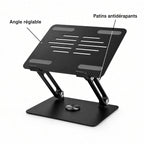 Support Ordinateur Portable Réglable et Pliable – Support Ergonomique pour Bureau
