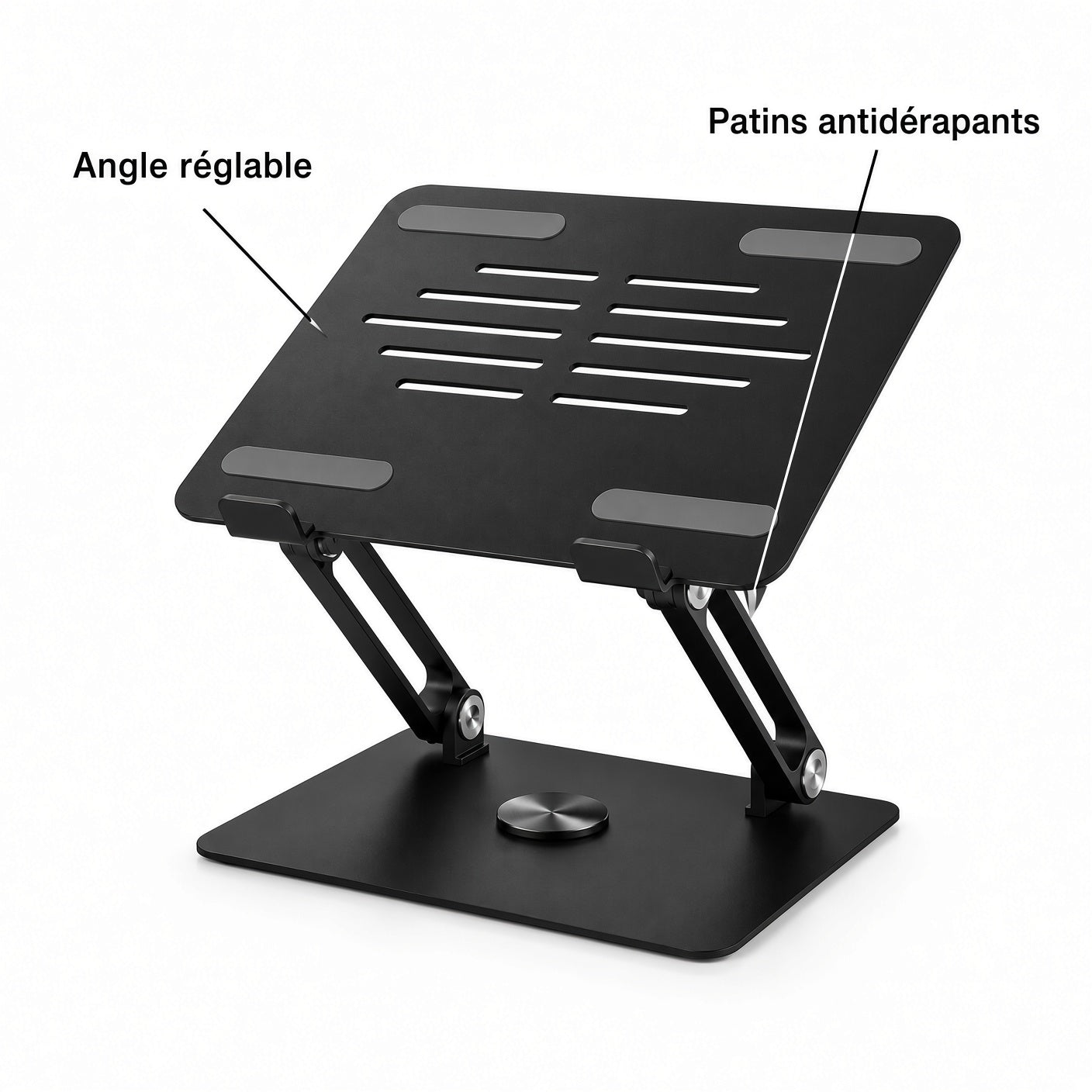 Support Ordinateur Portable Réglable et Pliable – Support Ergonomique pour Bureau