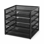 Organisateur de Bureau à 5 Tiroirs en Métal – Rangement Multifonction pour Documents et Fournitures