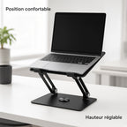 Support Ordinateur Portable Réglable et Pliable – Support Ergonomique pour Bureau