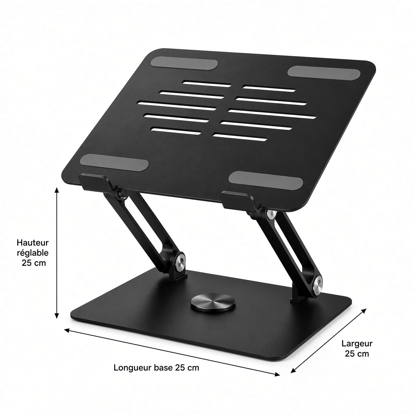 Support Ordinateur Portable Réglable et Pliable – Support Ergonomique pour Bureau